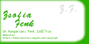 zsofia fenk business card